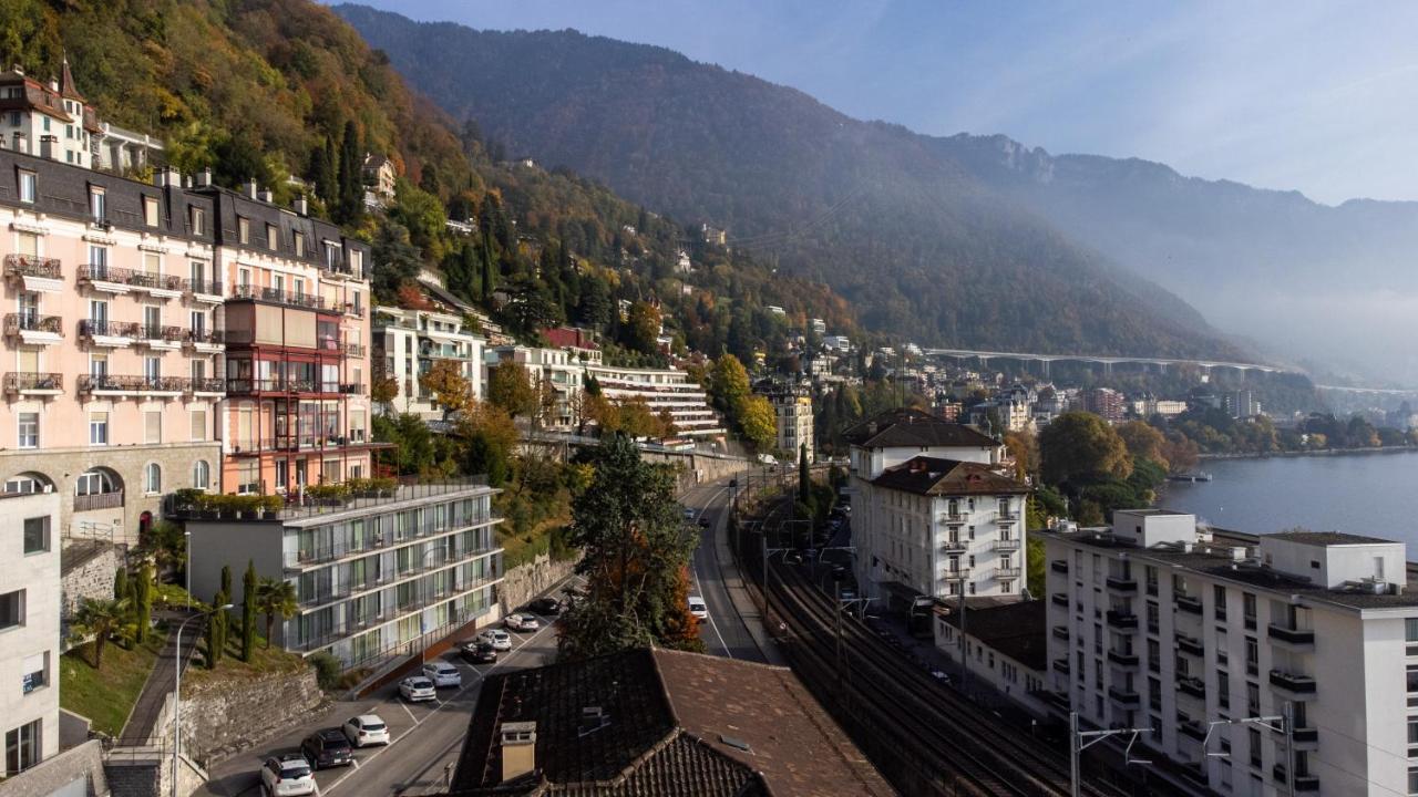 Florimont Double Lake View Room - Self Check-In Montreux Exteriör bild